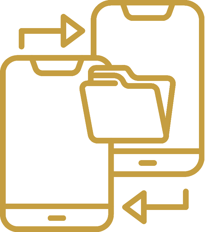 Create a large professional icon representing the service of creating emails for employees according to departments the icon should have bold thick lines no thin details in a gold color Gold 16
