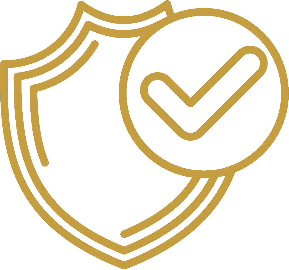 Create a large professional icon representing the service of creating emails for employees according to departments the icon should have bold thick lines no thin details in a gold color Gold 18
