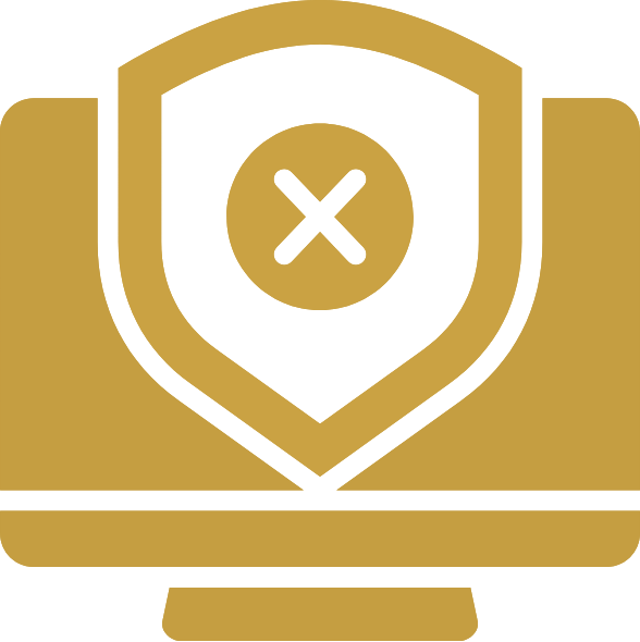Create a large professional icon representing the service of creating emails for employees according to departments the icon should have bold thick lines no thin details in a gold color Gold 33