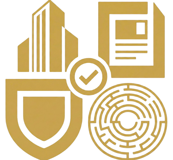 Create a large professional icon representing the service of creating emails for employees according to departments the icon should have bold thick lines no thin details in a gold color Gold 35